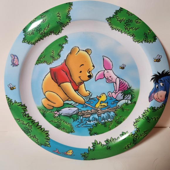 Home Presence Other - Disney Winnie the Pooh Melamine Plate Home Presence Piglet Eeyore 8.5 Inch Kids